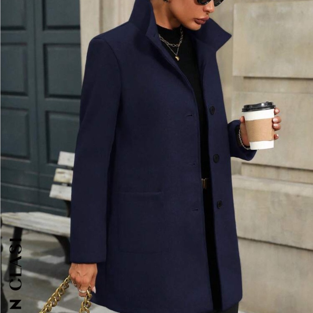 Navy blue jacket from SHEIN